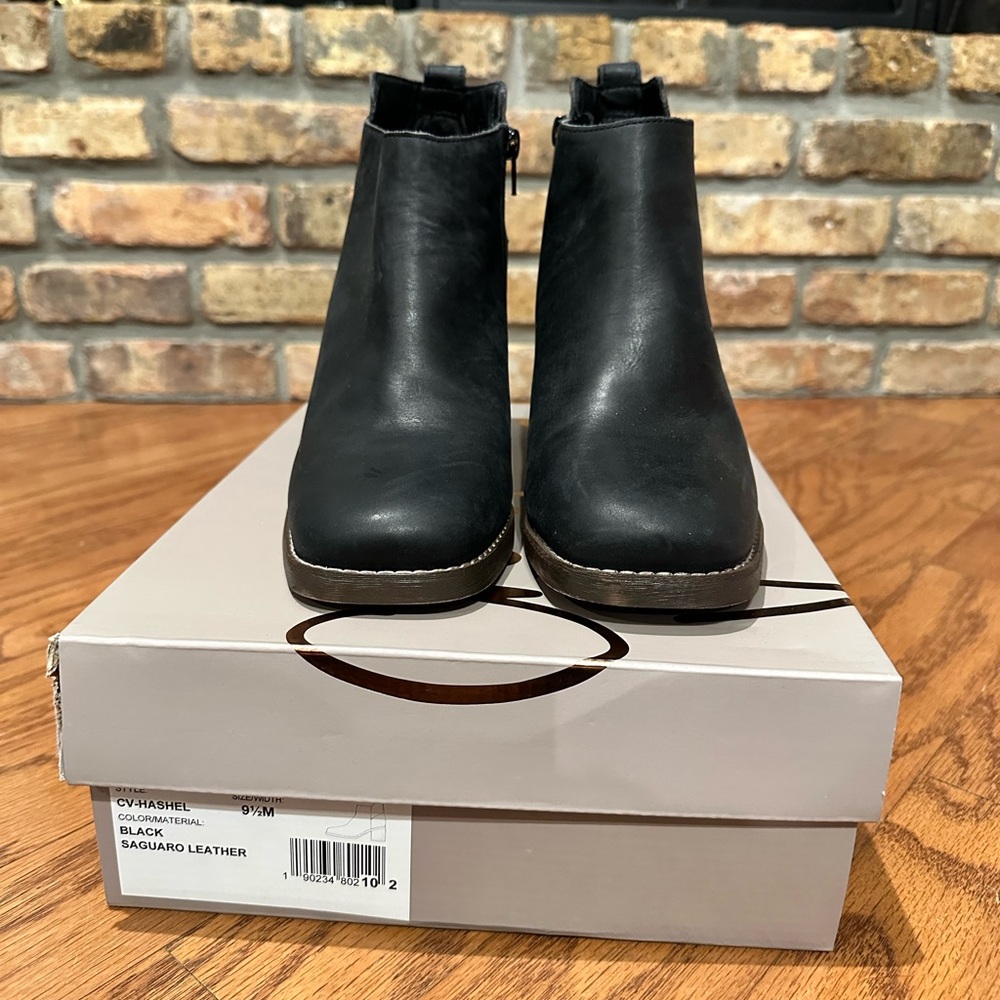 Black Leather Booties